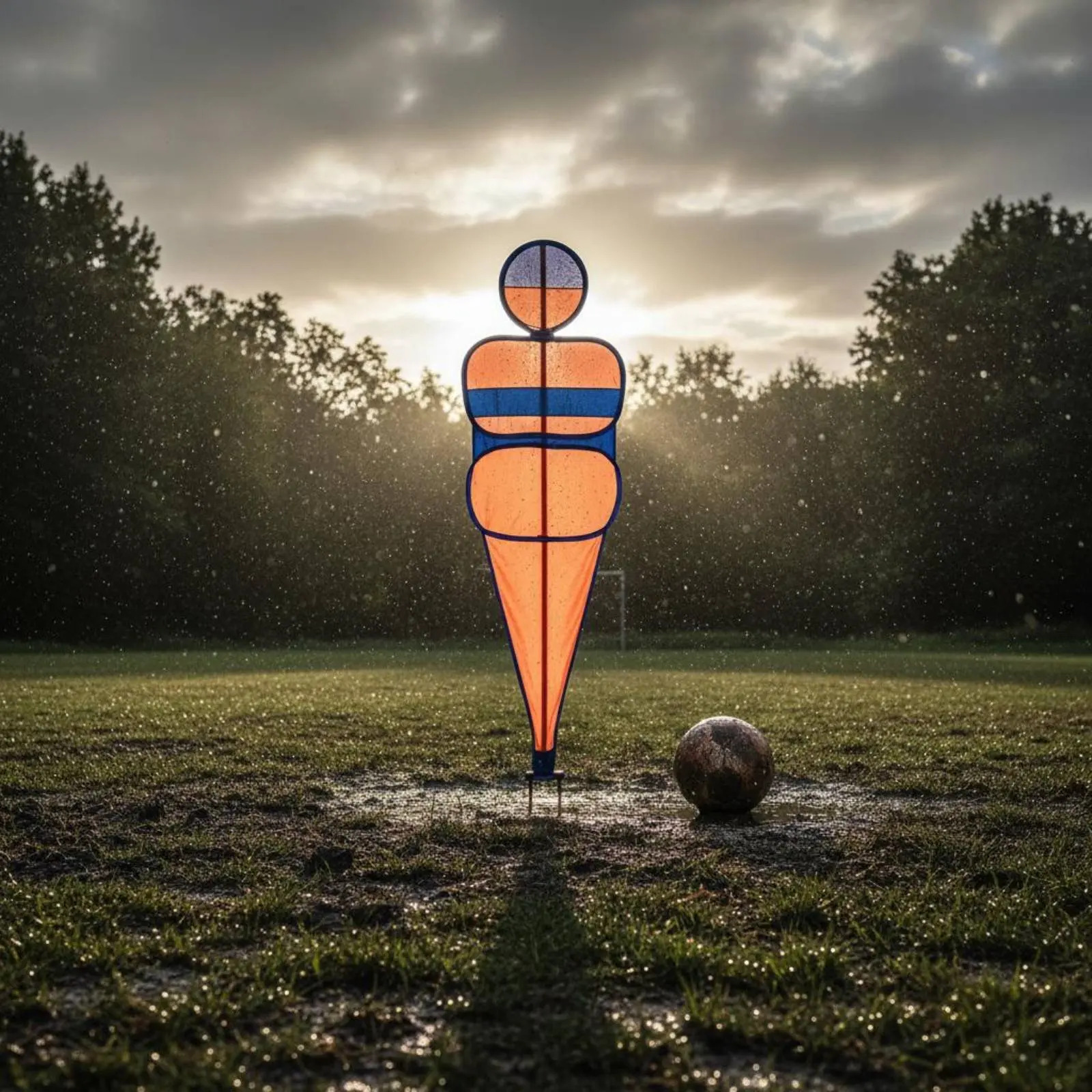 

4 Pieces Foldable Unrestricted Kick Wall Stable Soccer Wall Mannequin Unrestricted Kick Figure Sturdy Soccer Figure Defender