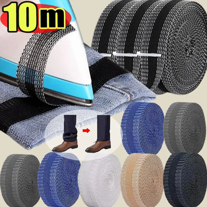 1-10 متر ذاتية اللصق هيم الشريط لا خياطة الحديد على شريط قماش للسراويل الجينز DIY إصلاح قابل للغسل حل تقصير فوري #2