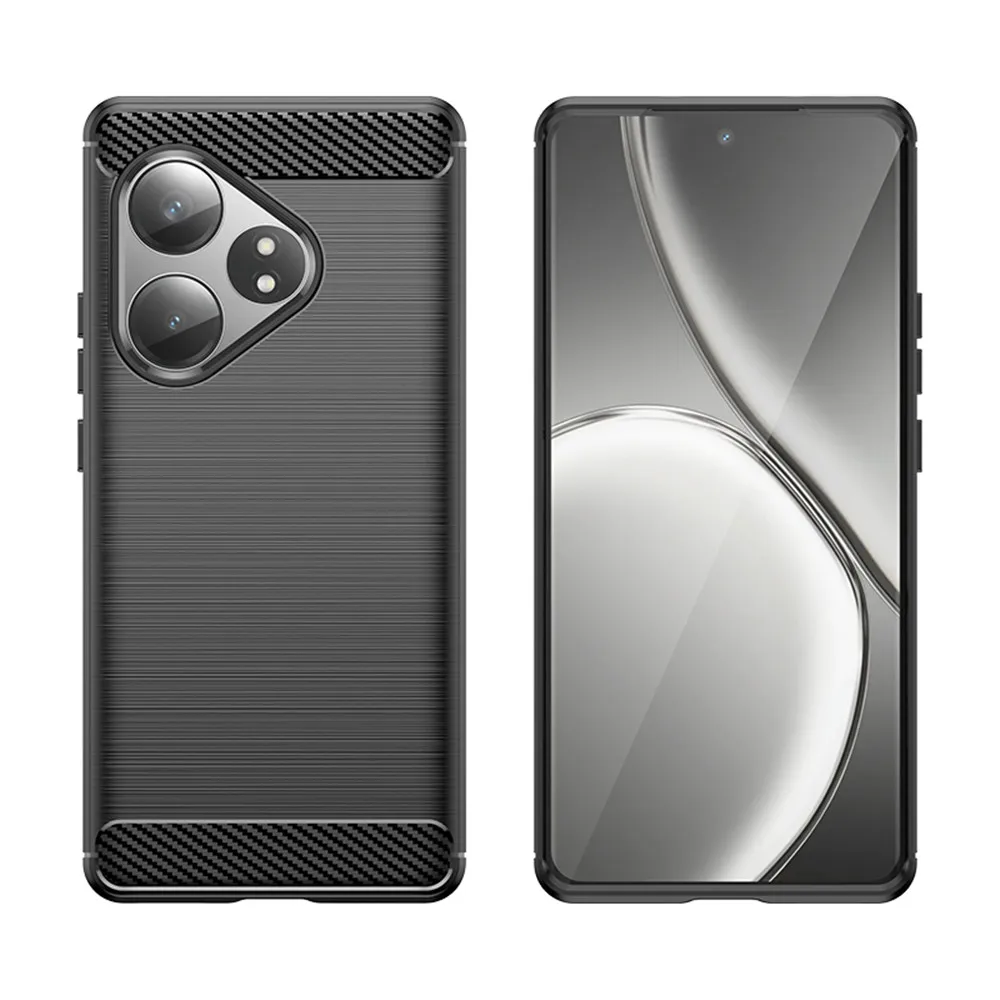 For OPPO Realme GT 6 6T Luxury Carbon Fiber Skin Full Soft Silicone Cover Case For OPPO Realme GT6 GT6T RealmeGT6 Phone Cases