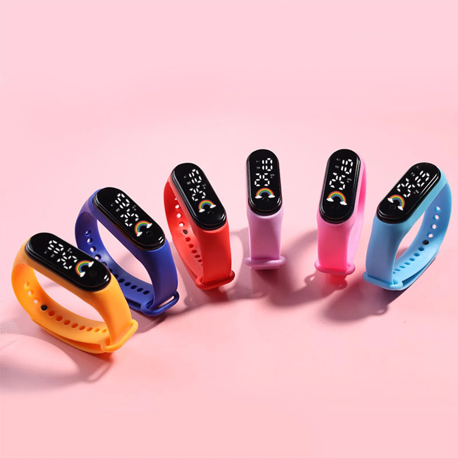 Multi-color Smart Watch For Children Boy Girl Fashion LED Digital Wrist Watches Silicone Strap Waterproof Sport Watch Relogio