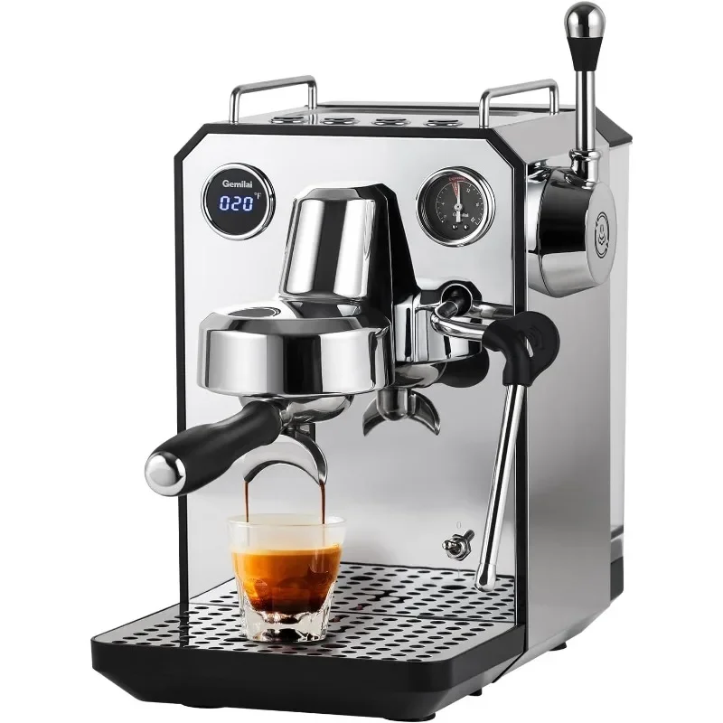 Christmas Deal-2025 Máquina de café expreso, máquina de café expreso semiautomática profesional de 15 bares con varilla de vapor para espumador de leche y remo de 57 oz