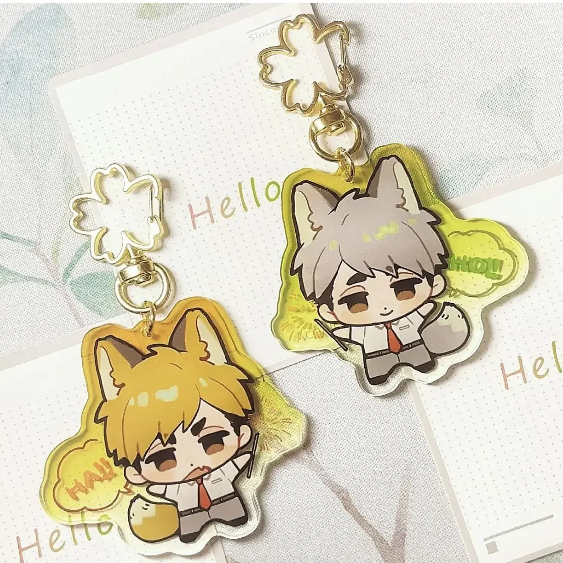 Haikyuu Anime Keychain Atsumu Miya Osam Acrylic Stand Kawaii Bag Pendant Decor Accessories Key Ring Ornament Kawaii Friend Gift