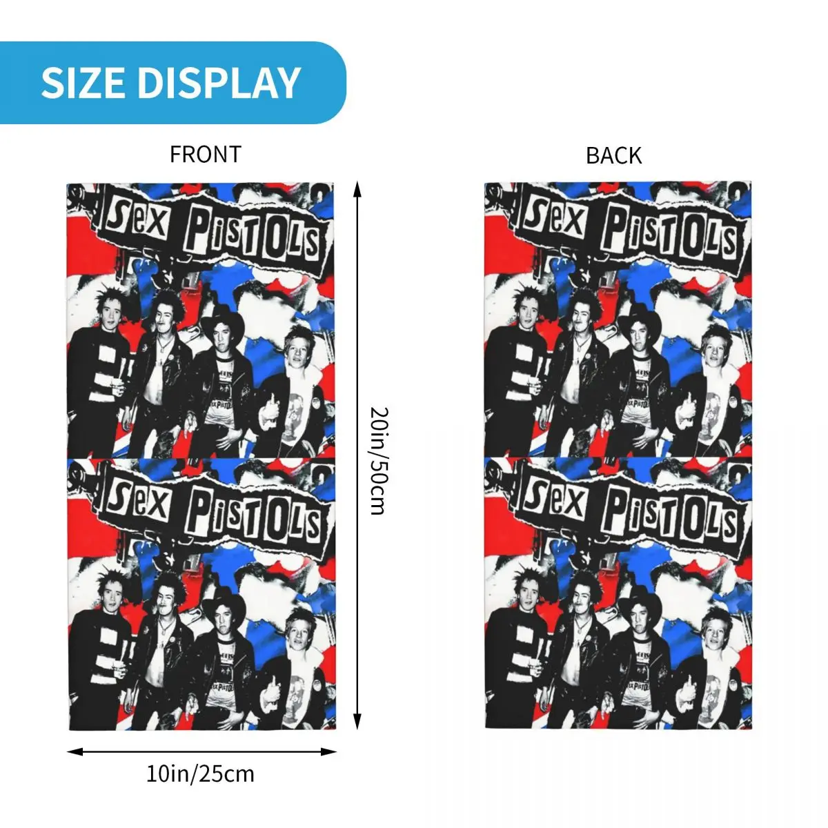 مخصص الجنس مسدسات باندانا الرقبة الجراب يندبروف الوجه وشاح غطاء الرجال النساء الثقيلة المعادن روك باند أغطية الرأس أنبوب بالاكلافا #2