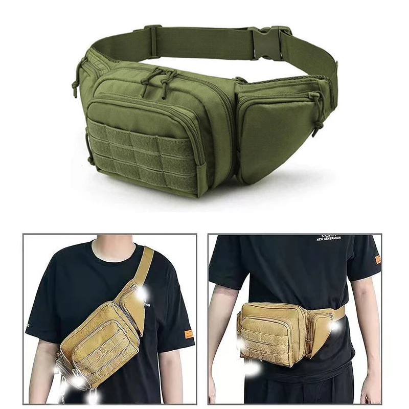 

Outdoor Tactical Waist Bag Multi directional Shoulder Bag 800D Oxford Molle Multi functional Kit Camping Sports Waist Bag