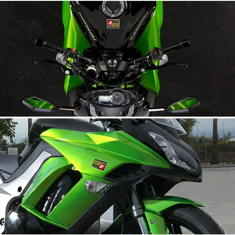 혈액형 레이스 카 드라이버 헬멧 장식 오토바이 프론트 페어링 스티커 가와사키 야마하 스즈키... - 4