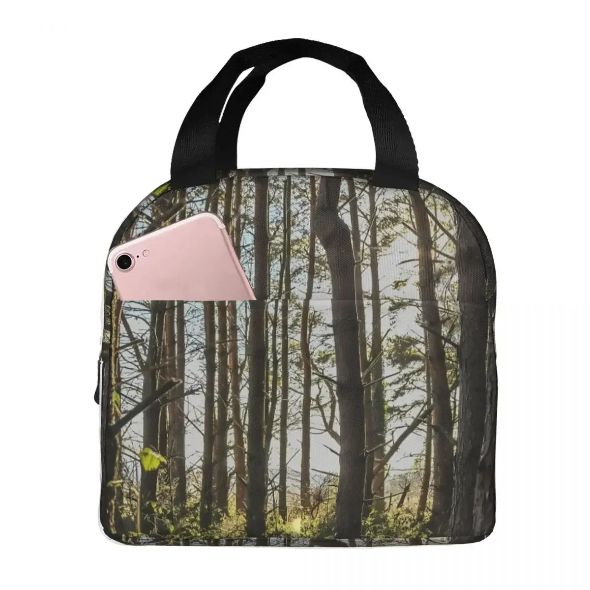 Woodland Light Pattern Cooler Lunch Box Real Tree Camouflage Mountaineering Thermal Insulation Portable Food Bag