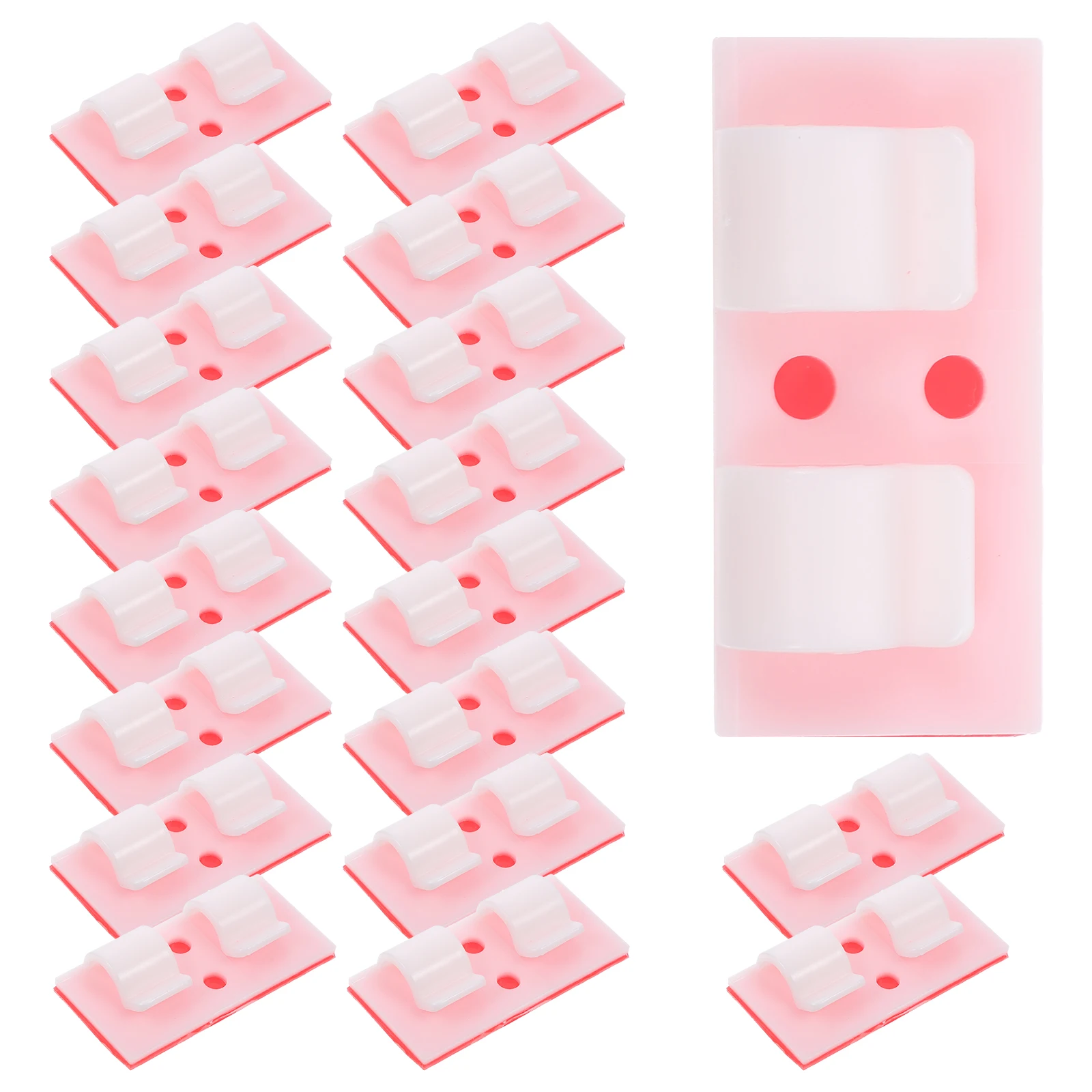 

26pcs Cable Management Clips Self adhesive Wire Holders Desktop Christmas Light ganizer Charging Cord Keeper USB Storage Holder