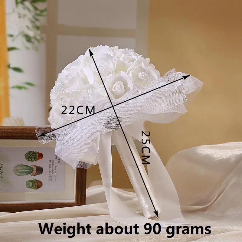 1 قطعة باقة الزفاف باقة الزفاف من باقات اليد الاصطناعية ورد من الأقمشة ورود للزينة مناسبة لحفل الزفاف SPH01
