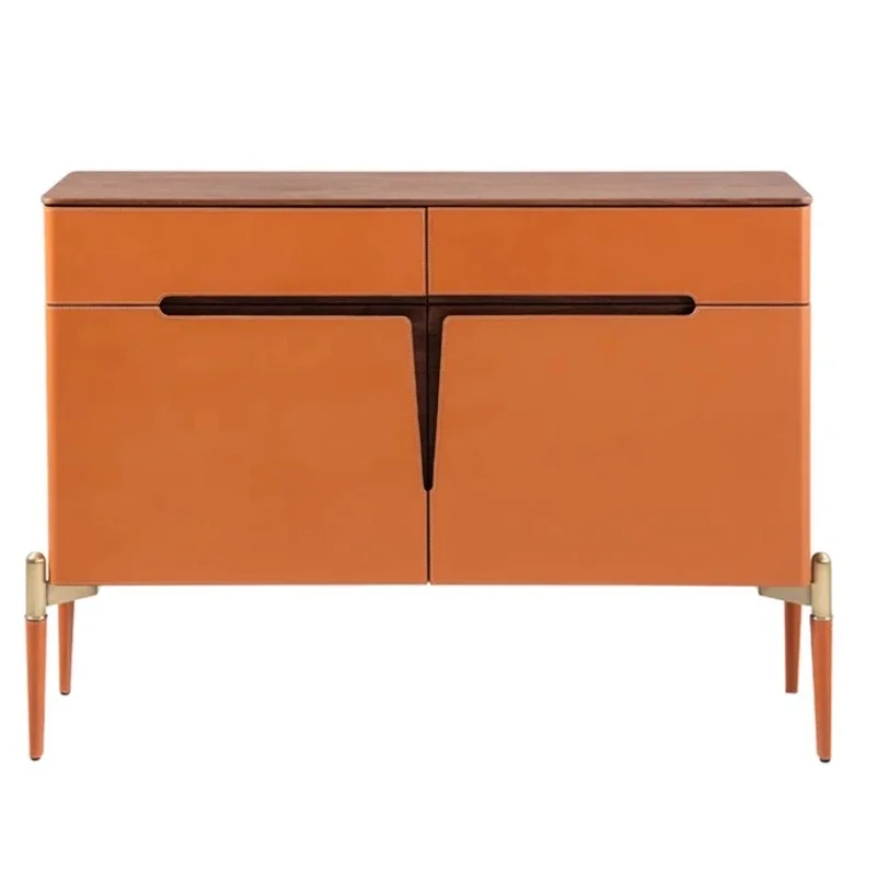خزانة شرفة فاخرة وخفيفة الوزن أمريكية موديل غرفة بهو دخول خزانة أحذية برتقالية هيرميس خزانة جانبية إيطالية ضد #1
