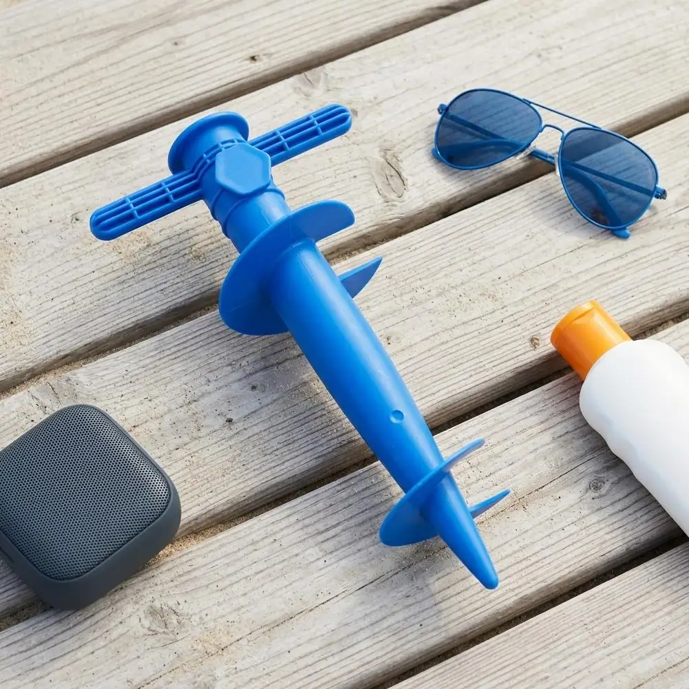 Umbrella Base Spike Auger Garden Accessory Holder Fixing Tool Plastic Beach Umbrella Sand Anchor Sand Ground Fixing Tools