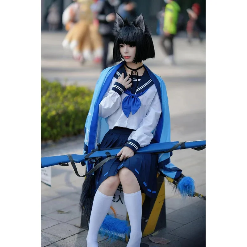 ชุดแฟนคลับเกมบลูอาร์ชีฟ - ชุดการ์ตูนโออิชินโบ พร้อมที่คาดผมและวิกผม เหมาะสำหรับงานปาร์ตี้แสดงอนิเมะในเทศกาลฮาโลวีน