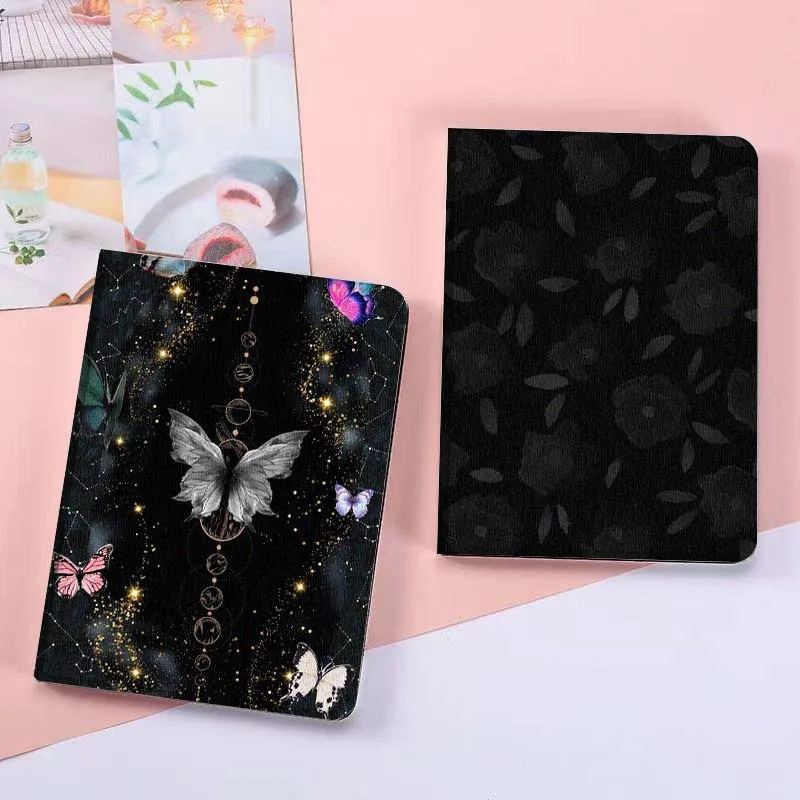 

Starry Butterfly Black Art Gift For Vivo Pad SE 11 5 3 2 Pro 12.3 13 12.1 11.5 Air IQOOPad Foldable Tablet Case