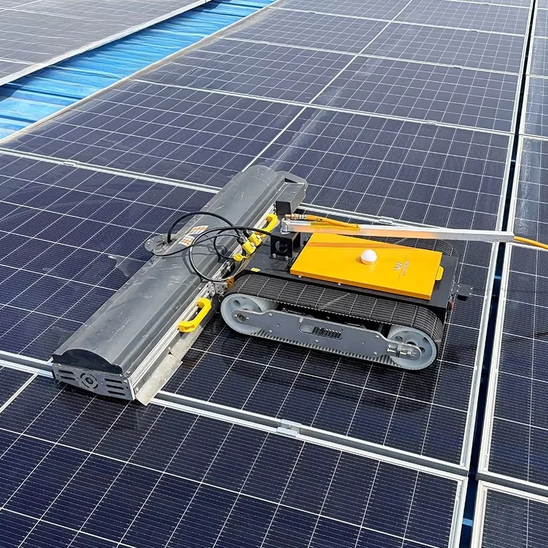 Smart Crawler Type Solar Panel Cleaning Machine Waterproof PV Panel Washing Robot Factory Price