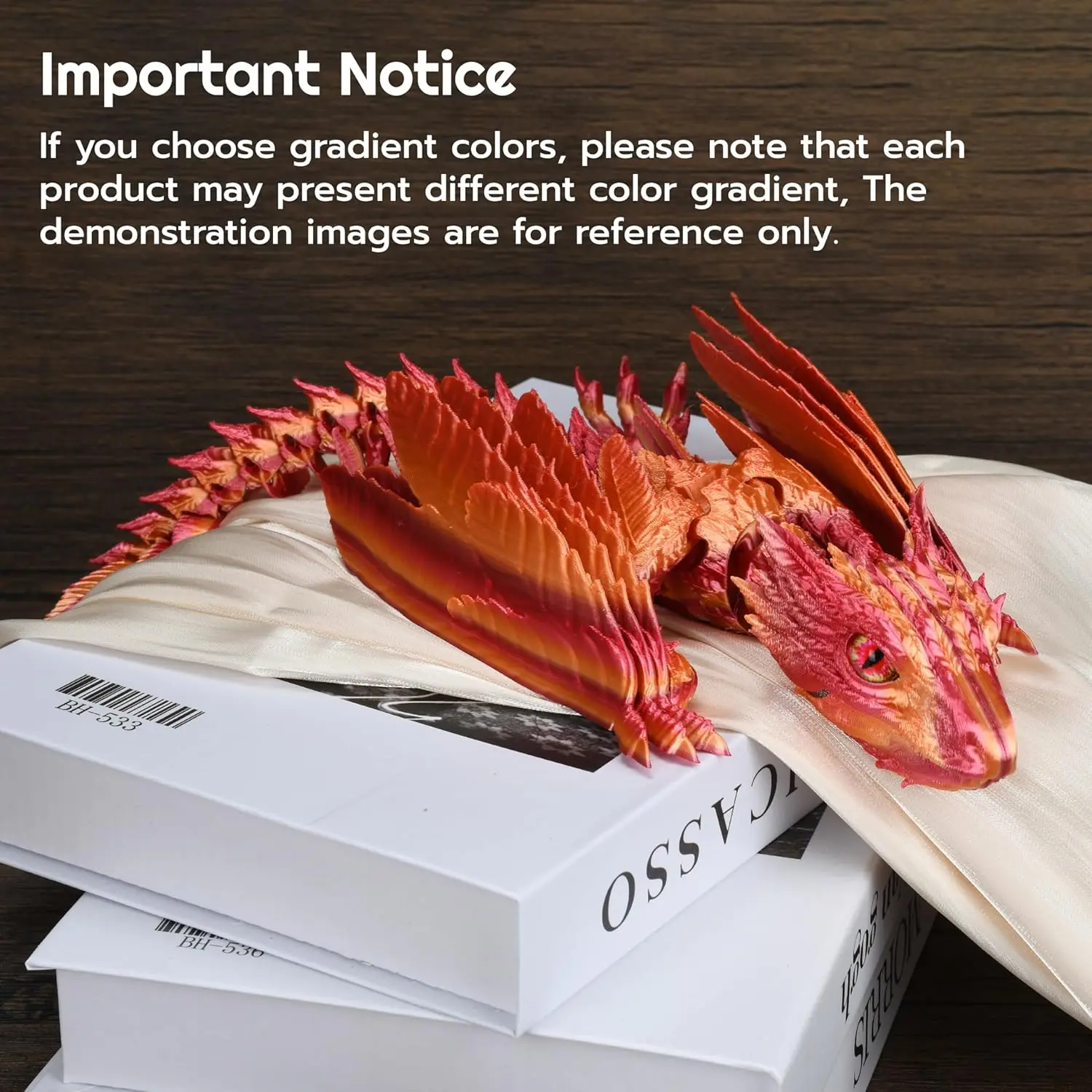 Feathered Wyvern 3D Printed Articulated Fidget Dragon 3D Printed Animals 3D Print Articulated