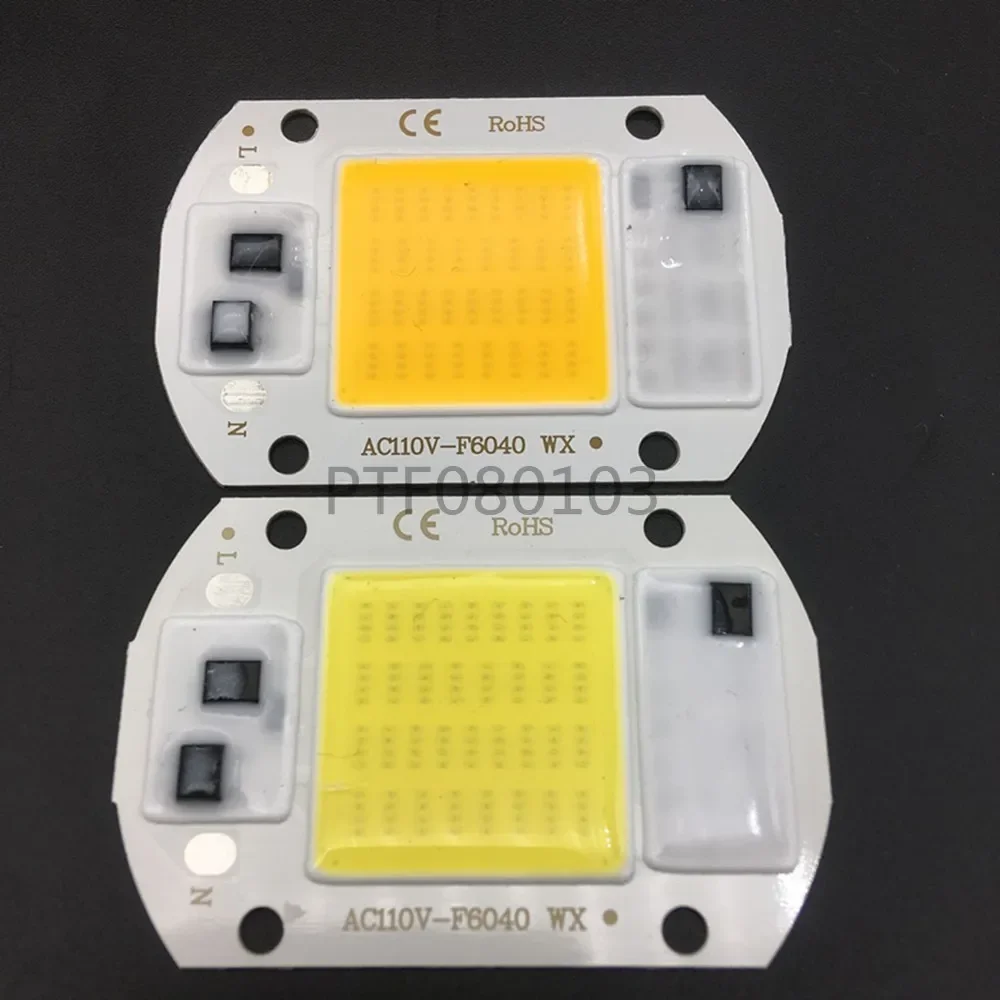 Lampada LED COB Bead 10W 20W 30W 50W AC 220V 240V IP65 Smart IC No Need Driver Luce di inondazione fai da te Lampadina a LED Faretto Lampada da esterno con chip