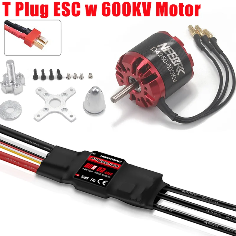4250 600KV 800KV Outrunner Borstelloze Motor SKYWALKER 80A V2 ESC UBEC Snelheidsregelaar voor FPV Dron Fix-wing Vliegtuigen Multicopter