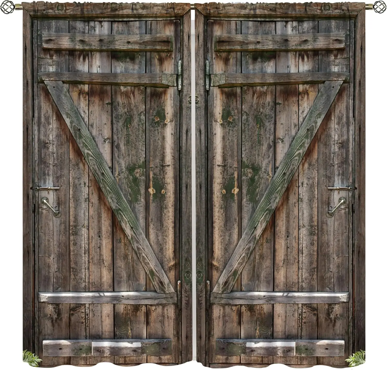

Шторы для дверей сарая в деревенском стиле, деревенские ретро-фермерские двери сарая, деревянные текстурированные принты, затемняющие стержни, карманные оконные шторы для