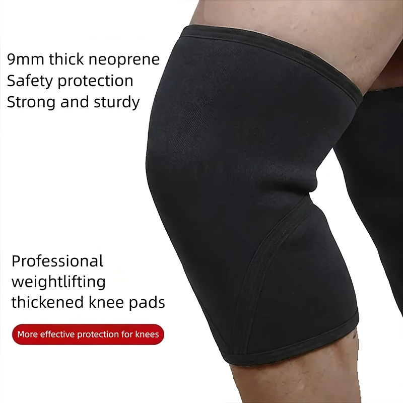 Flexible knee sleeve,9mm Thick Neoprene Knee Pads,Professional Weightlifting Knee Sleeves,Strength Training Sport,Size S--2XL