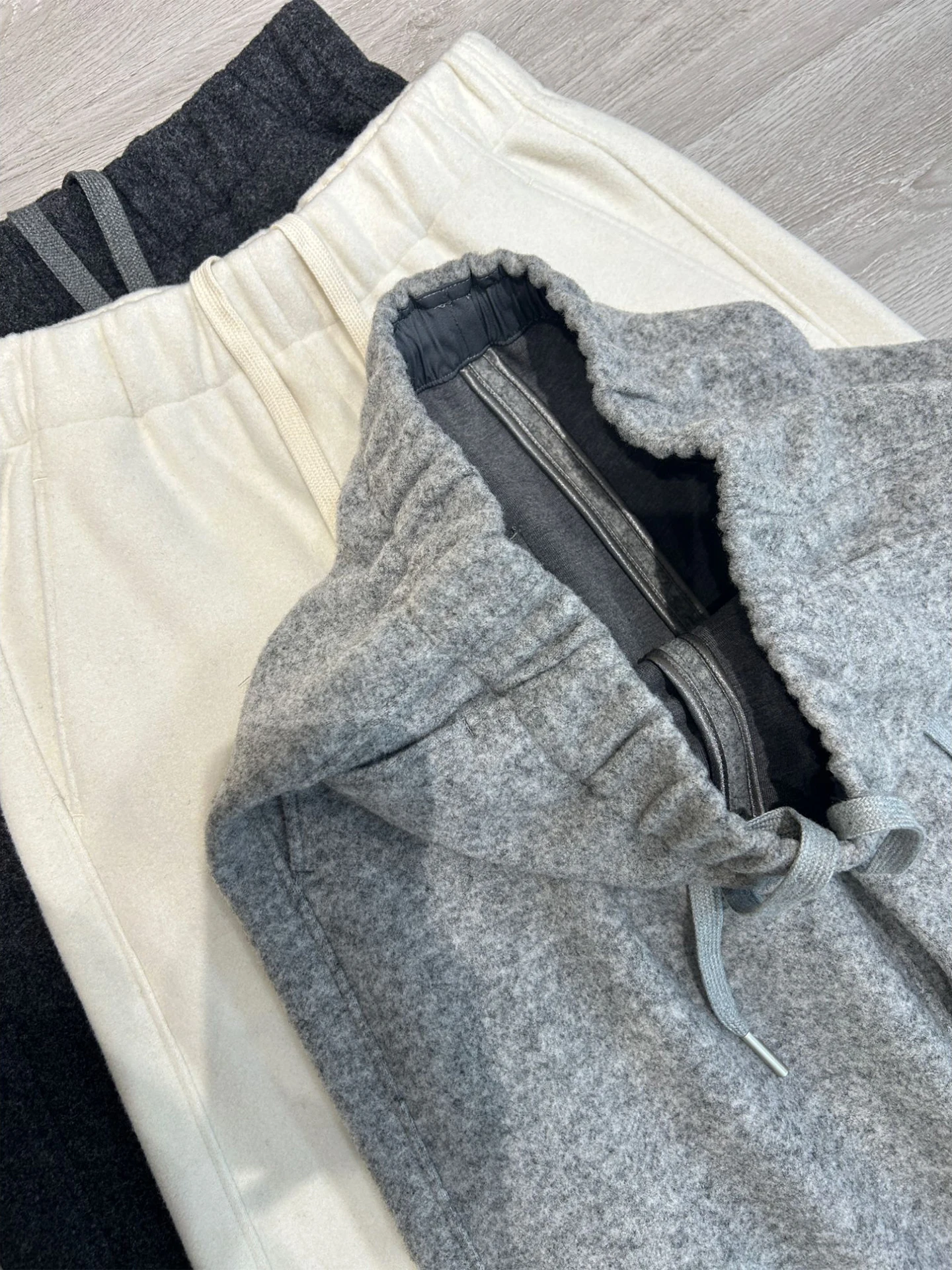 

High Waist Woolen Straight Leg Knife Pants Women's Autumn Winter Loose Elastic Casual Sweatpants Slimming Broomstick Pants