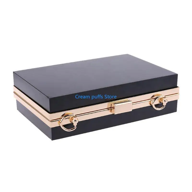 50LE Rectangle Metal Frame Box Purses Handles for DIY Handbags Evening Bag Clutch