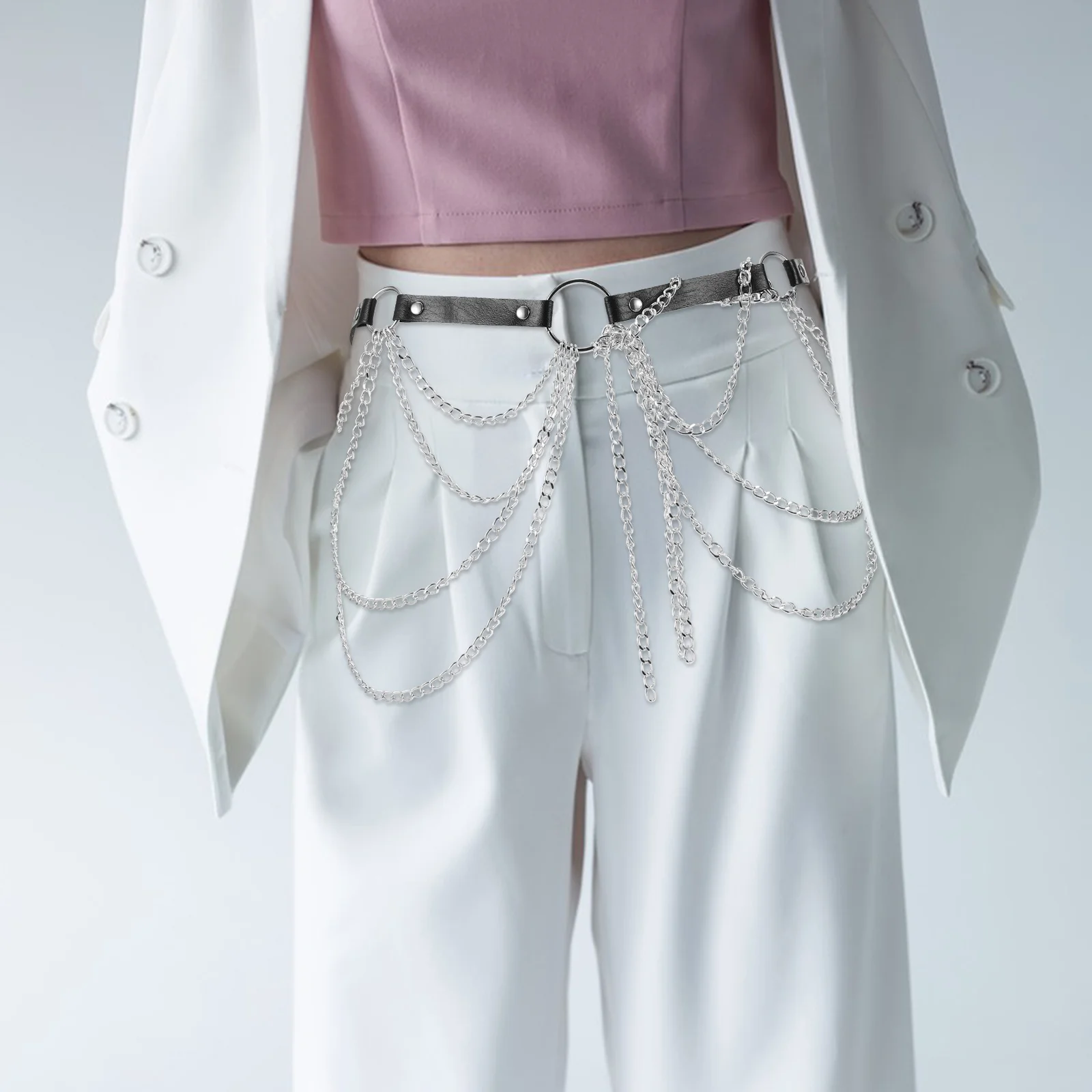 

Metal Layered Waist Chain Long Tassel Belly Belt Women Boho Punk Body Chain Accessories Tassel Waist Belt Body Chains