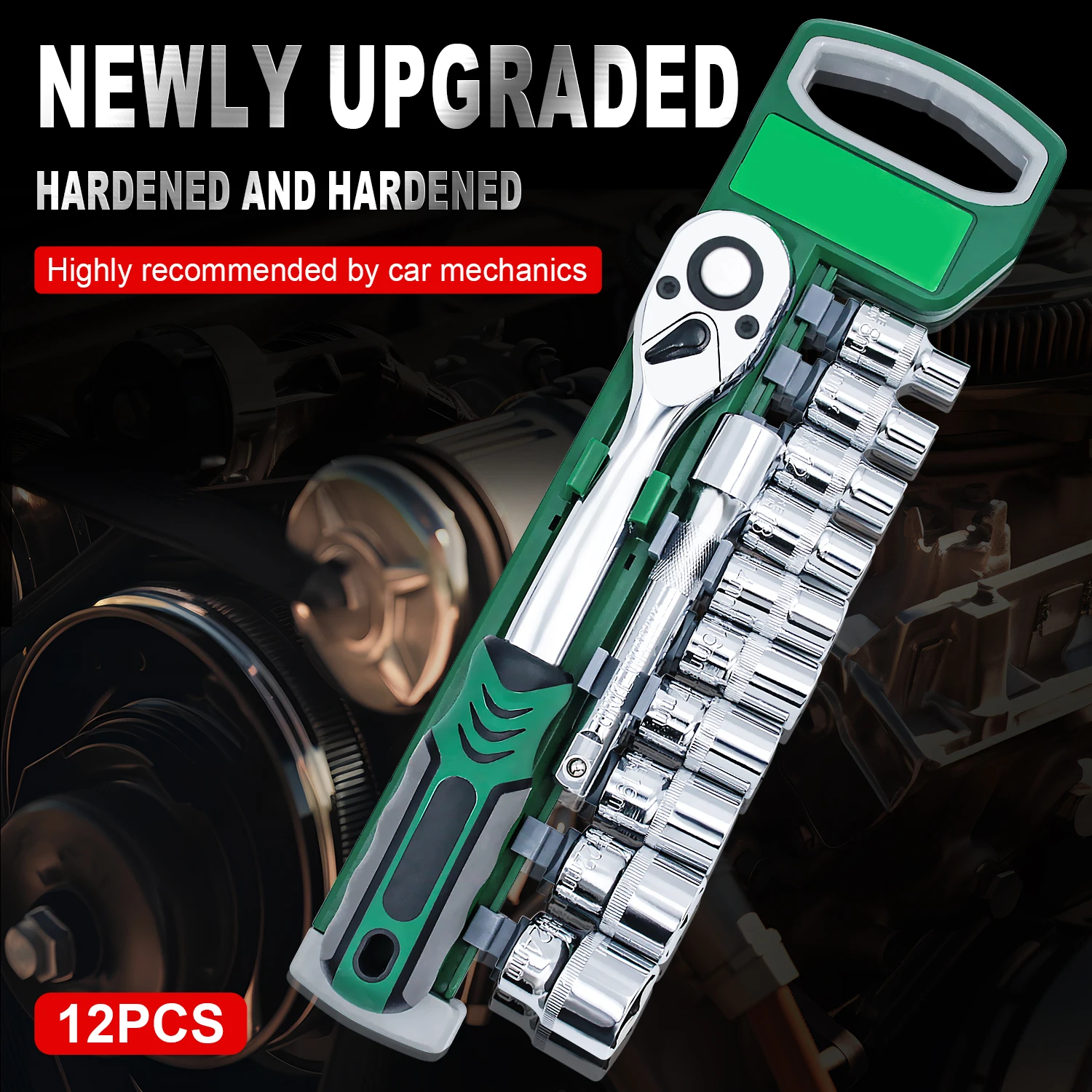 

1/2-дюймовый набор торцевых ключей с трещоткой, комбинированный набор для ремонта мотоциклов и автомобилей, ручные инструменты, гаечный ключ, рукава, набор для ремонта автомобиля