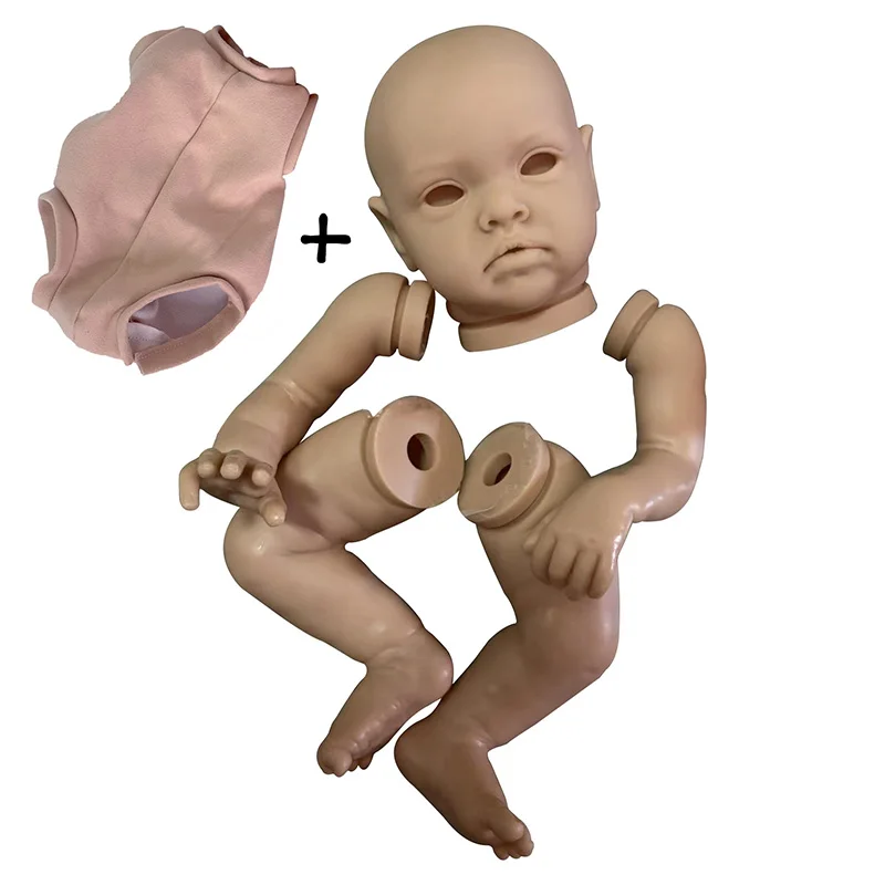 

20inch Reborn Doll Kit Chantal Unfinished Unpainted Doll Parts with Cloth Body and Eyes Limited Edition Handmade DIY Kit Reborn