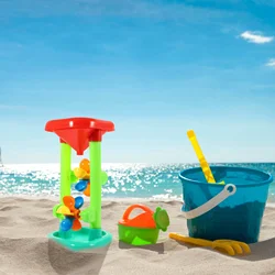 Hourglass Beach Table Toy Water Sand Wheel Windmill Summer Toys Kids Toddler Set