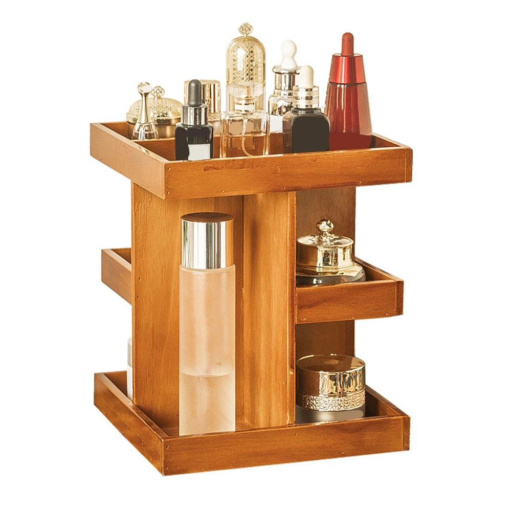 

1PC Shelf *360° Rotating Cologne Stand 21.5*21.5*27.5cm Rotating Men's Organizer Cologne Watch Tray Storage Trays Stand-Shelf