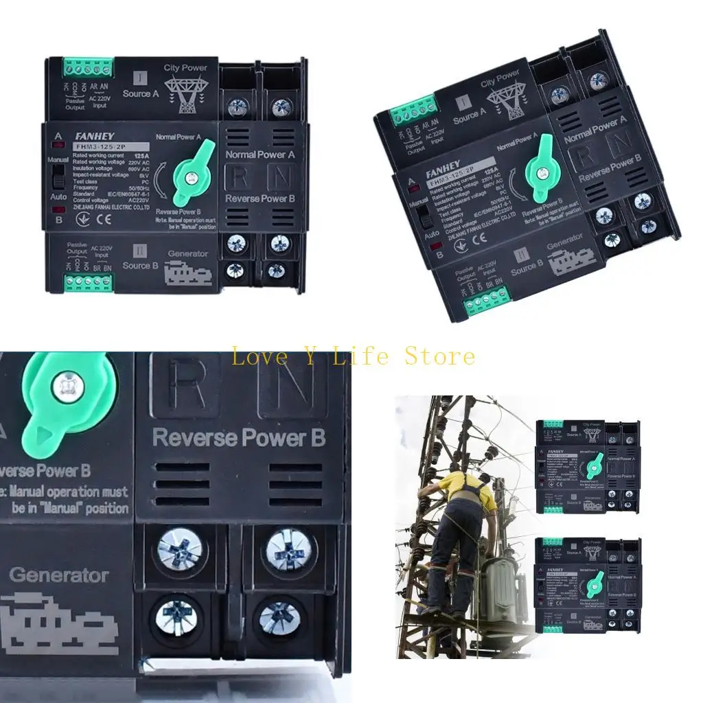 

L74C Переходы плавного перехода Power Power 125A 2P/ Configuration для промышленного использования