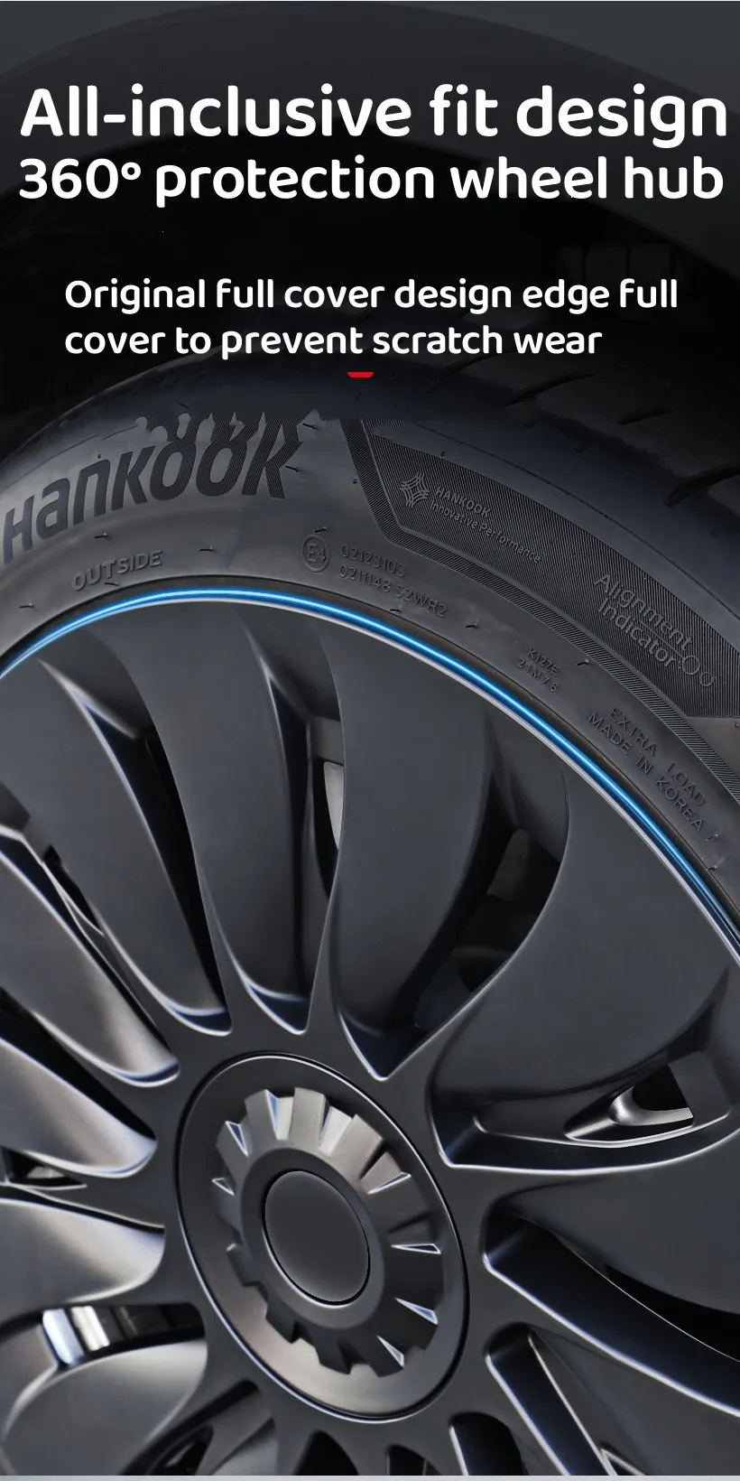 1PCS/4PCS Rad Kappe Leistung Ersatz 19 Zoll Rad Kappe Automobil Radkappe Vollrand Abdeckung Zubehör für Tesla Modell Y 2024 – Detail 6