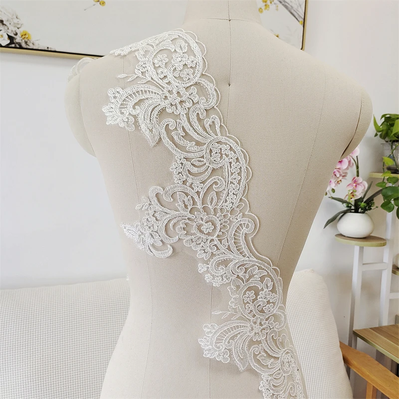 Exquisite Handmade Embroidery Flowers  Lace Trim Boards With Hollow Out