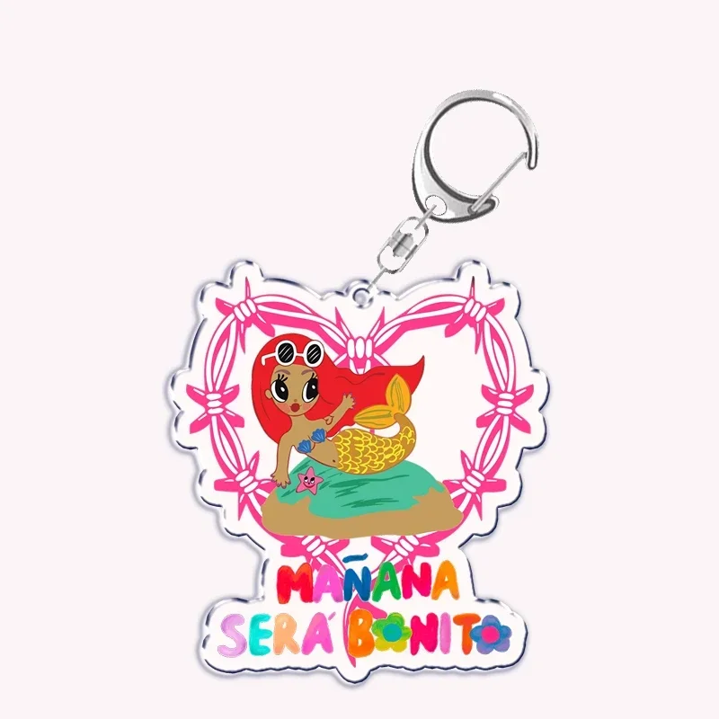 Popular Music Singer Karol G Keychain Ti Manana Sera Bonito Bichota Key Chain Bag Pendant Key Ring Keychains Friends Gifts