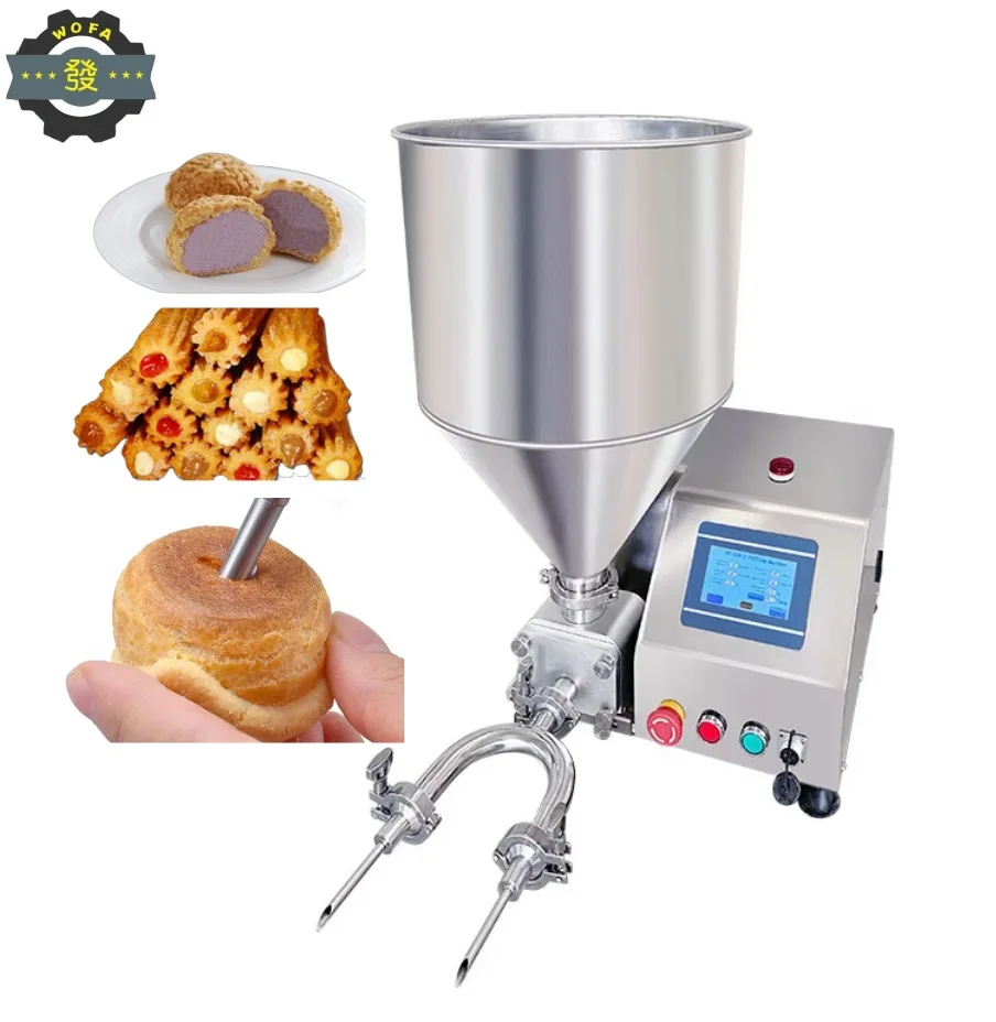 JH Semi Automatic Quantitative Pastry Croissant Croissant Filling Injection Cream Machine Hot Dog Hamburger Bread Cream Filling