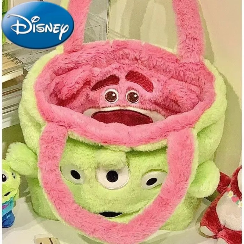 

Disney Winnie the Pooh Tigger Alien Lotso Double-sided Plush Bag Anime Cartoon Handbag Cute Shoulder Bags Gifts for Girlfriend