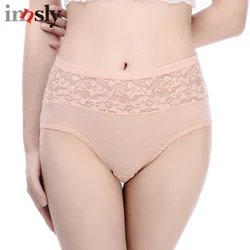 High-Rise Lace Women Underwear Comfortable Cotton Big Size Panties Sexy Ladies Underpants Breathable Female High-Waisted Briefs