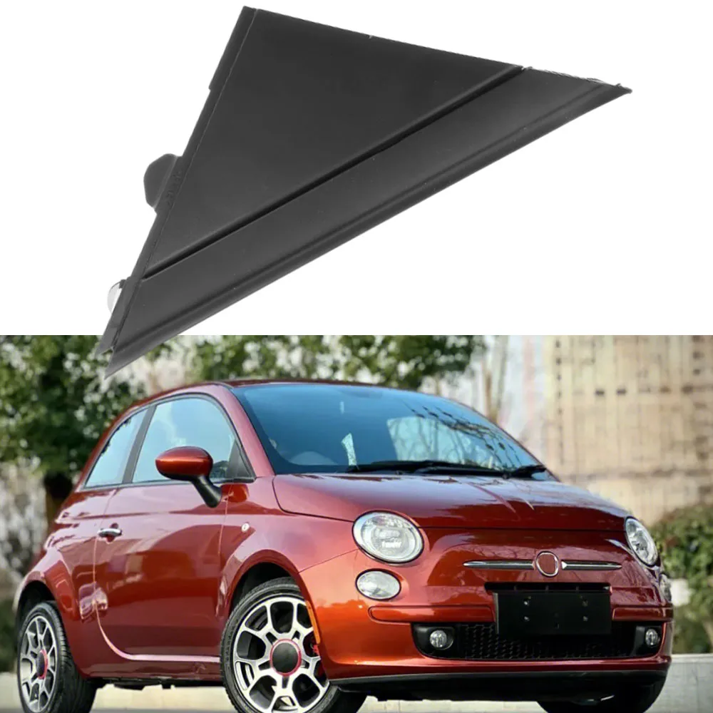 2Pcs Rear Mirror Triangle Trim Plate LH RH Door Mirror Flag Cover Moldings LH RH for Fiat 500 2012-2019 1SJ85KX7AA 1SD00KX7AA