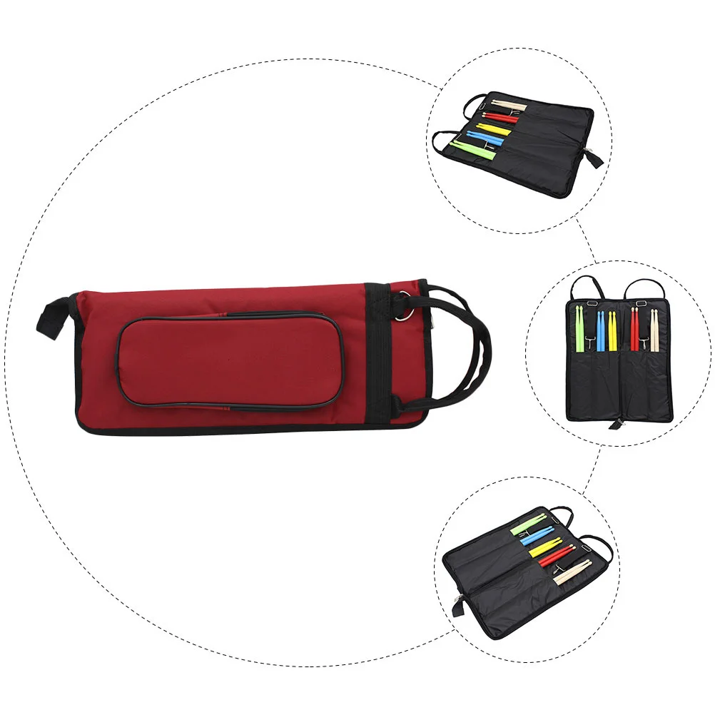 

Drumstick Bag Oxford Cloth Durable Drum Stick Holder Portable Storage Pouch For Percussion Instruments Drum Accessory
