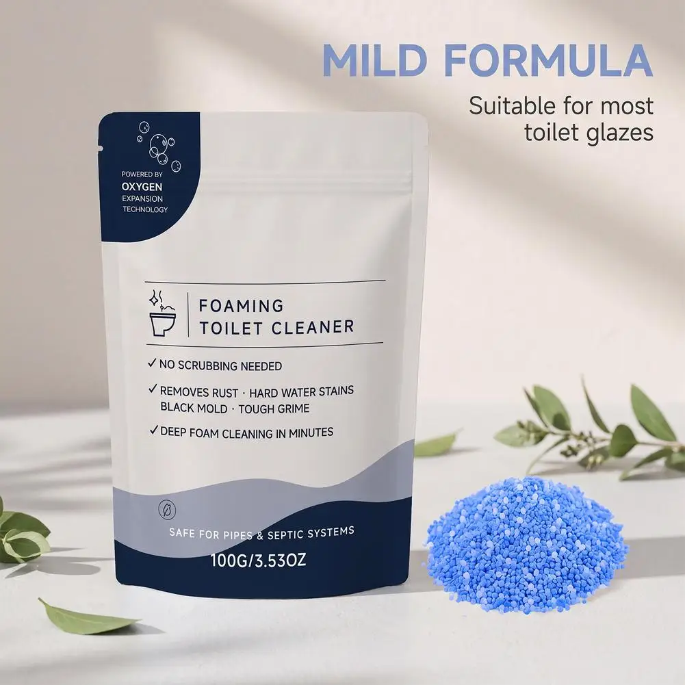 Toilet Bowl Cleaner Tablets Automatic Toilet Tank Cleaners For Deodorizing Descaling Long-Lasting Blue Toilet Cleaning Supplies view 3