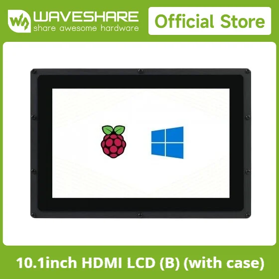 

Waveshare 10.1" Capacitive Touch Screen LCD (B) with Case,1280×800,HDMI Port,IPS Screen,Support Raspberry Pi And PC,Low Power