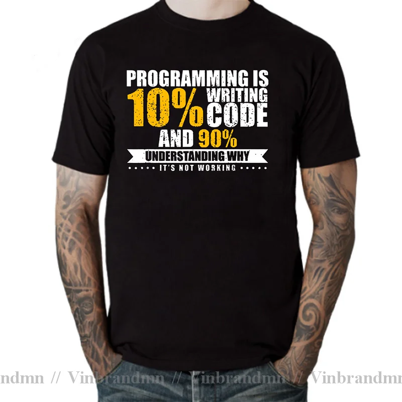 Funny Programming Quote Gift Programmer Software Developer T Shirts Men Graphic Streetwear Short Sleeve Birthday Summer T-shirt