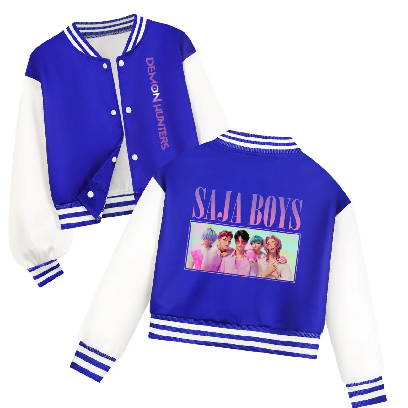 KPop Demon Hunters Kids SAJABOYS Clothes Baseball Uniform Spring Autumn Boys Girls Baby Casual Hoodies Children Costume