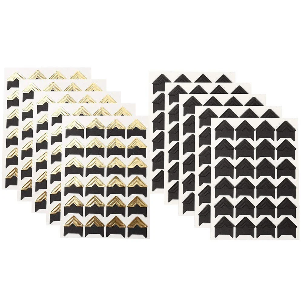 المهنية 10 ورقة زوايا الصور ملصقات بمادة لاصقة ذاتية، صور تصاعد ورقة ملصقات الزاوية لألبومات سجل القصاصات ذاتية الصنع #2