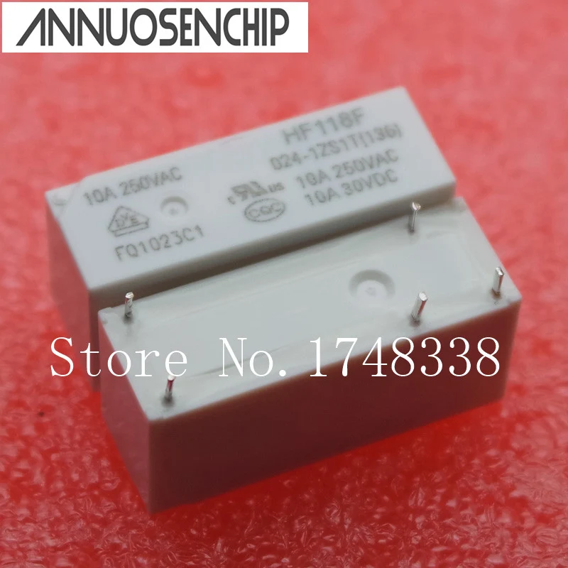 NEW ORIGINAL HF118F-024-1ZS1 JQX-118F-024-1ZS1 5-PIN 10A 10pcs HF-118F-024 HF118F 24V