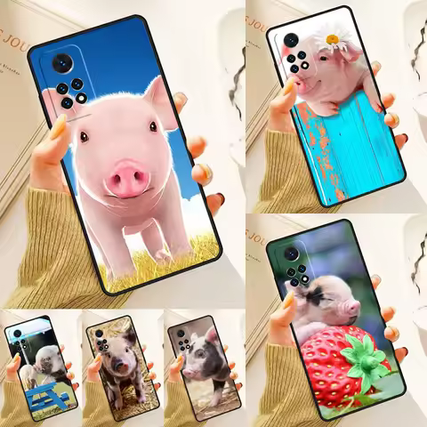 Baby Pig Case For Samsung Galaxy S24 Plus S23 S20 S21FE Lite S22 Ultra Note 20 S8 S9 S10 Phone Coque