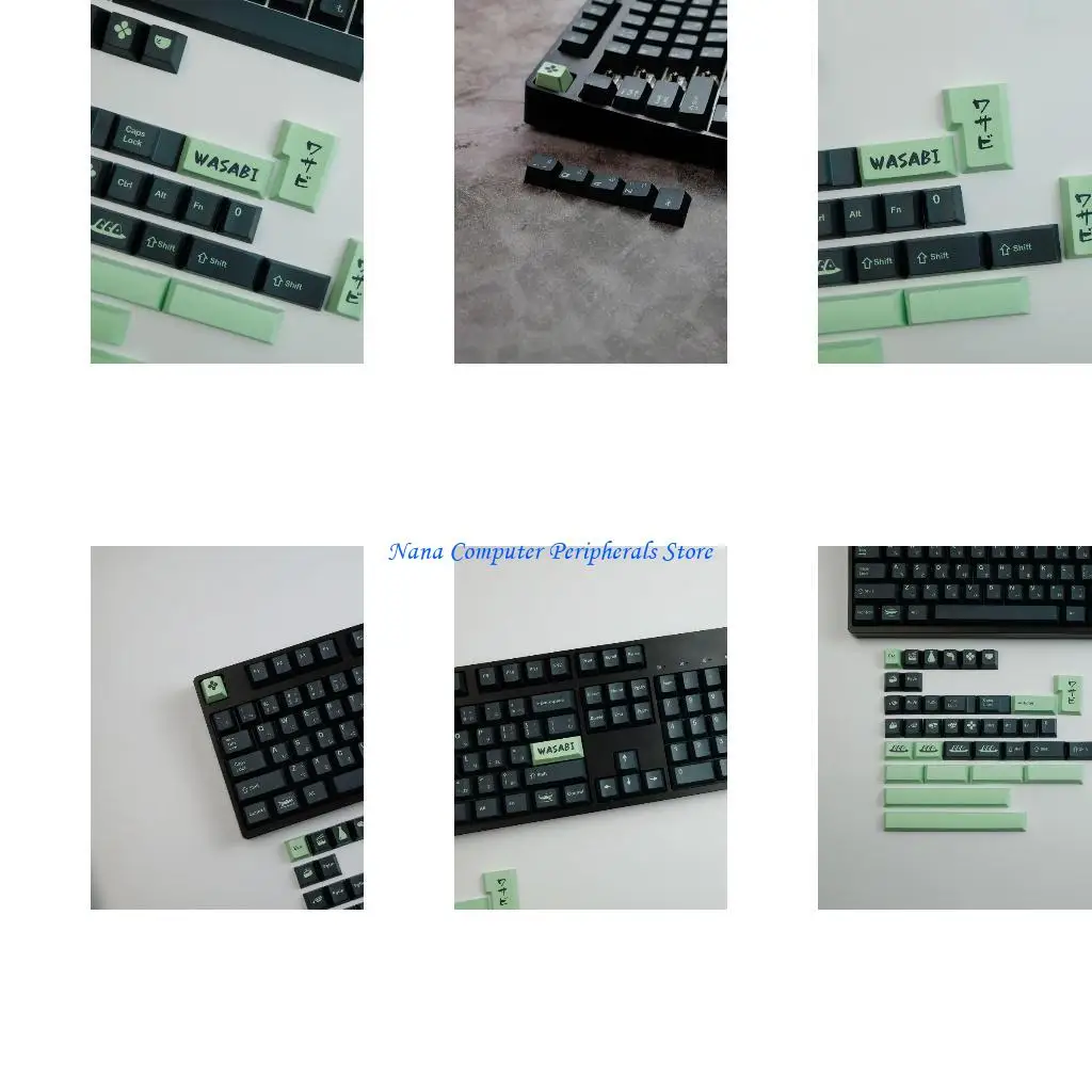 

F68C DIY Keyboard Keycaps 142 for Key PBT Dye Subb Wasabi for Cherry MX Switches Keyc