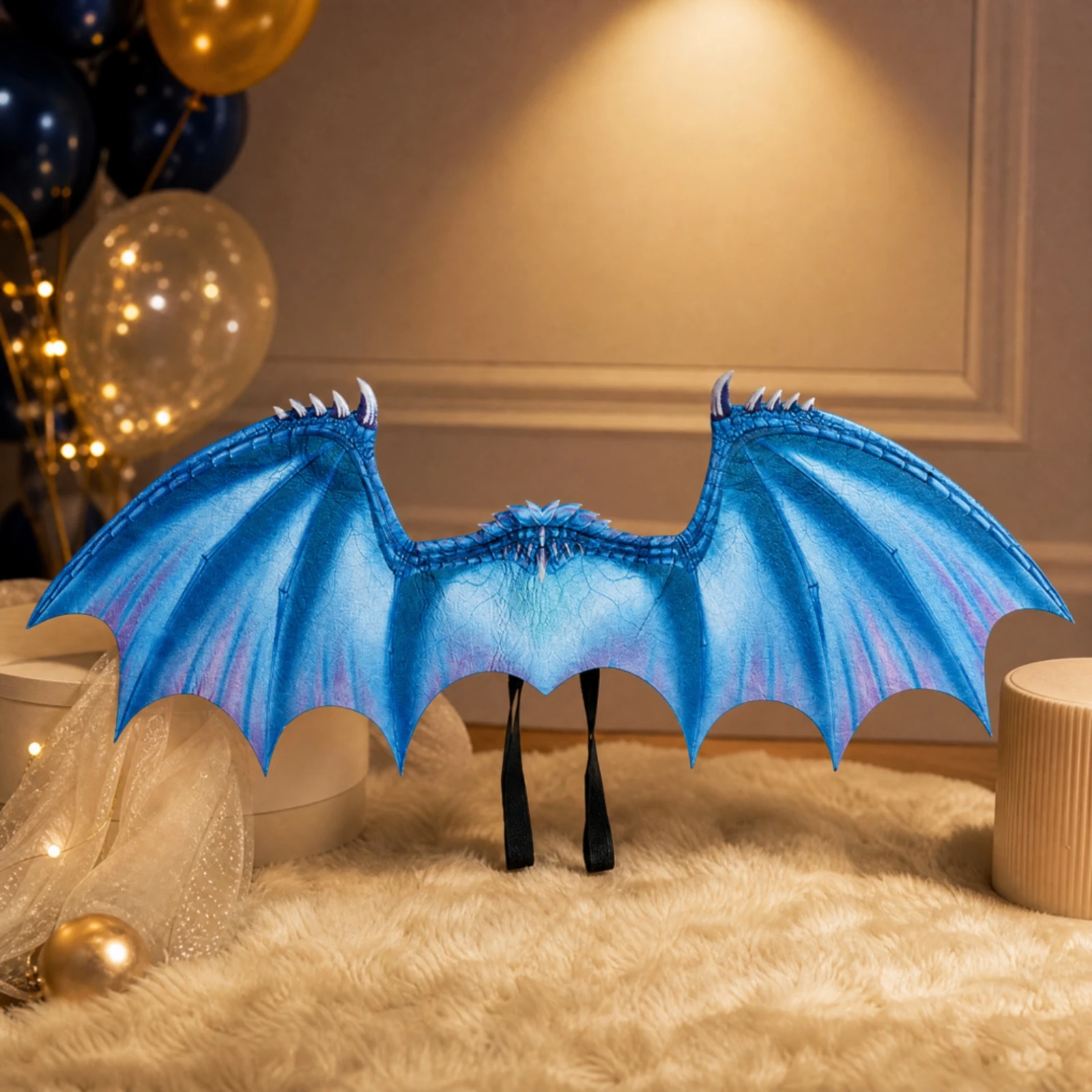 ドラゴンウィングのコスチュームアクセサリー。背中にストラップが付いた幅広のドラゴンウィング。コスプレ用小道具。軽量で柔軟性があり、お子様にも適しています。ハロウィーンにも。