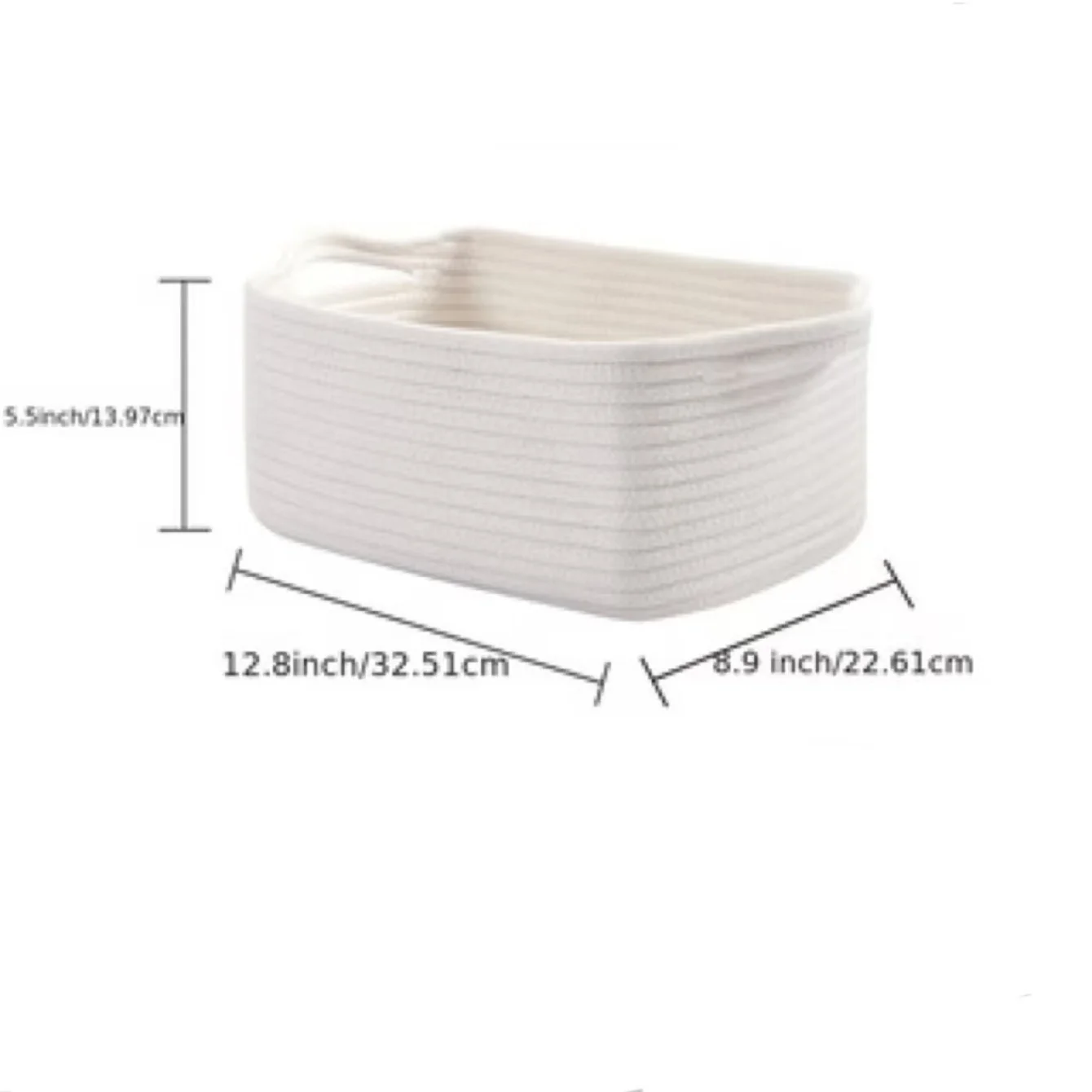 3PC Multi Purpose Square Storage Basket Living Room Snack Toy Organizer Desktop Cosmetic Storage Basket 2