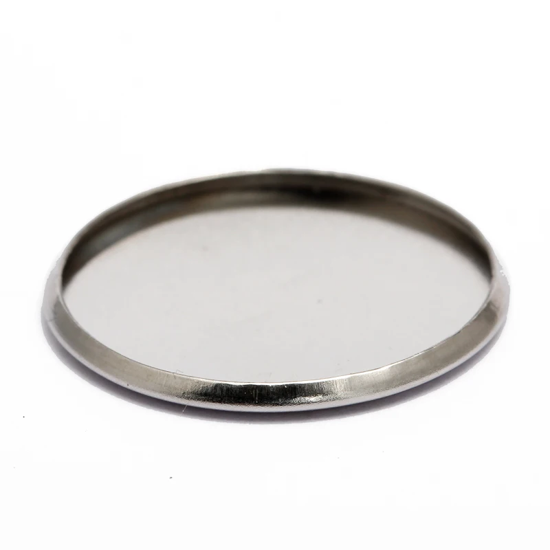 20pcs Stainless Steel Round Settings Cabochon Base Bezel Trays Blank Fit 8/10/12/14/16/18/20/25mm Cabochons Cameo DIY Jewelry B