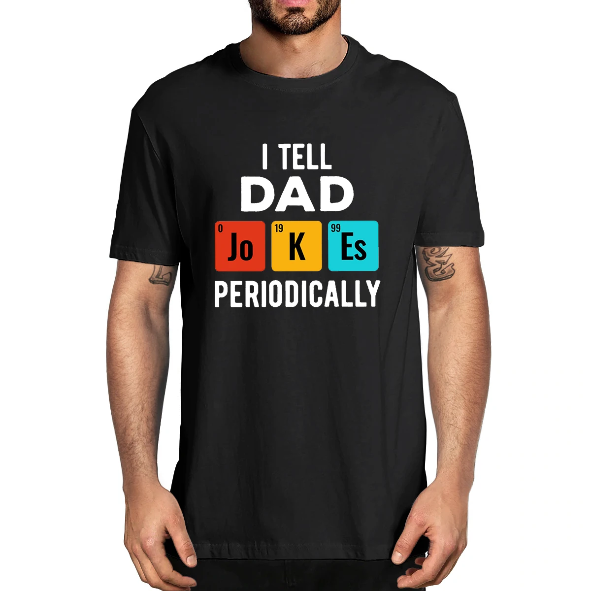 I Tell Dad Jokes Periodically Father's Day Gift 100% Cotton Summer Men's Novelty T-Shirt Women Casual Streetwear Oversized Tee